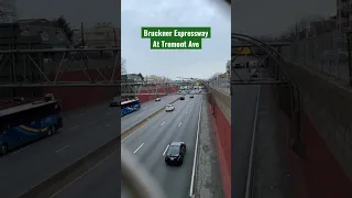 Above the Bruckner Expressway at Tremont Ave. #bronx #nyc #highway #traffic #cars #road