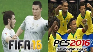 FIFA 16 vs PES 2016 Gameplay Comparison