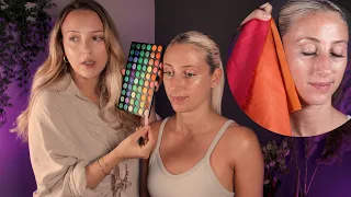 ASMR Personal Color Analysis for Eyeshadow, Colour Swatch Flipping, Make-up Pallet Testing