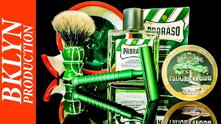 💈 Экспериментальное Бритьё: RazoRock Hawk, Mama Bear Soap Hinoki Wood, 3D Bowl, Proraso Green, KAI