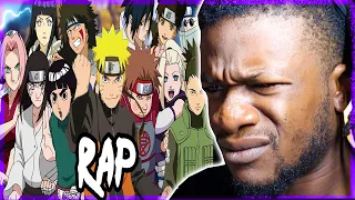 KONOHA 12 RAP CYPHER | RUSTAGE ft Dan Bull, NLJ & More [Naruto] REACTION