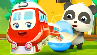 Super Trains in Surprise Eggs | Monster Cars for Kids | Nursery Rhymes | Kids Song | BabyBus