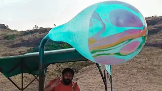 Super Big Size Balloon With Tractor Experiment