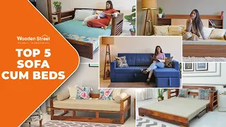 Top 5 Sofa Cum Bed 2023 | Modern Sofa Bed Designs | 2 In 1 Sofa Furniture | Woodenstreet