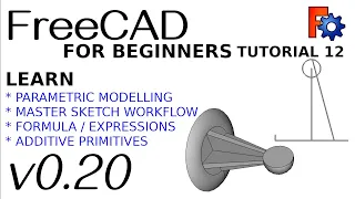 FreeCAD 0.20 For Beginners | 12 | Parametric Modelling with Master Sketch, Formulas | Part Design