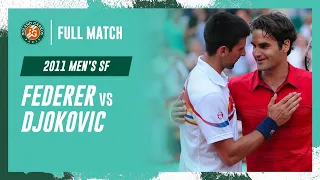 Federer vs Djokovic 2011 Men's semi-final Full Match | Roland-Garros