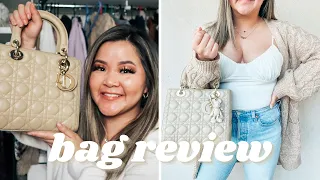 BAG REVIEW: MEDIUM LADY DIOR 🤍✨ (what fits + 6 month review)