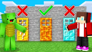 Mikey and JJ Choose The Right DOOR in Minecraft (Maizen)