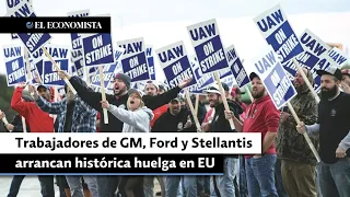 Trabajadores de GM, Ford y Stellantis arrancan histórica huelga en EU