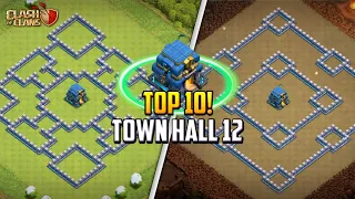 TOP 10! Town Hall 12 (TH12) Trophy/Hybrid/Farming Base Layout + Copy Link 2024 | Clash of Clans