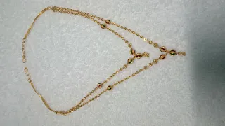 layered dd balls chain with weight|| gold layered chain