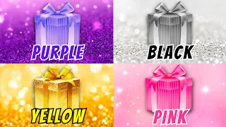 Choose Your Gift from 4Boxes 🎁😍🖤🤍🌈👑 4 gift box challenge  #4giftbox  #pickonekickone #wouldyourather