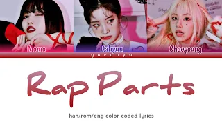 TWICE (트와이스) ALL RAP PARTS (KTT)( until Scientist )DUBCHAENG & MOMO 2015-2021 color coder lyrics