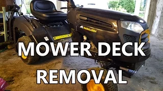 How to Remove Mower Deck on a Lawn Tractor - McCulloch, Husqvarna, Craftsman, Jonsered