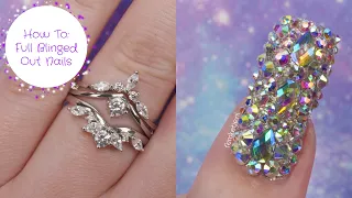 How To: Full Blinged Out Nail With Regular Nail Polish (Hey Happiness Jewelry) ✨ - femketjeNL