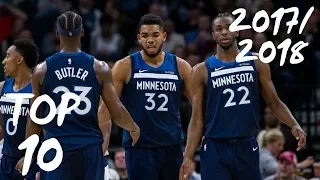 Minnesota Timberwolves TOP 10 plays 2017/2018 NBA season