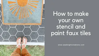 How to make your own hex stencil and paint faux tiles