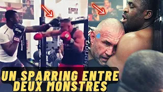 Vidéo Francis Ngannou VS Jérôme le banner dans un sparring qui fait trembler le gym