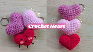 How to Crochet a Heart | Keychain | Tutorial | Valentines gift