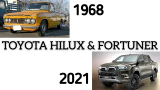 EVOLUTION OF THE TOYOTA HILUX & FORTUNER 1968 - 2021 INTERIOR & EXTERIOR