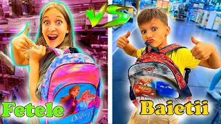 FETE👧 vs BĂIEȚI🧑 în MAGAZIN/ Back to school📚