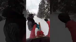 The Most Epic Ski And Snowboard Crashes #shorts  #ski #snowboarding