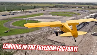 I Tried To Land My Bush Plane Inside an Oval Racetrack! *SHORT RUNWAY*