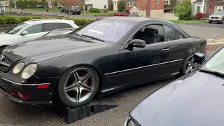 STRAIGHT PIPED MERCEDES CL500 STARTUP+WALK AROUND