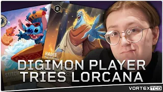 Digimon Trading Card Game Player Tries Disney Lorcana For The First Time!