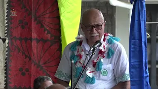 Fijian President officially launches the backyard farming initiative, Labasa.