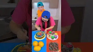 Burger monster cake vs chocolate foods ice cream challenge!🍨  #funny by Ethan Funny Family