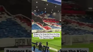 Rangers fans pay tribute to the queen and after minutes silence they sang God save the king