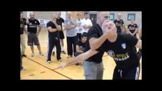 Peter Sciarra teaching a Krav Maga  group in Tuscany Italy