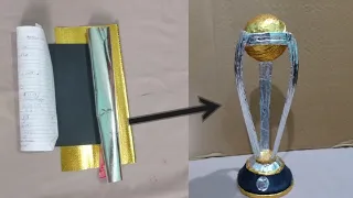 How to make Icc world cup trophy at home | Trophy design 5