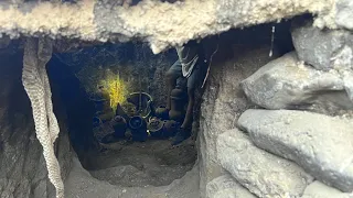 We opened an underground vault while surveying an archaeological area