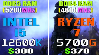 INTEL i5 12600K vs RYZEN 7 5700G || PC BENCHMARK TEST ||