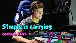 S1mple carrying everyone - Global Elite Game