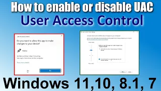 ✅Disable User Account Control Windows 11, 10, 8.1, 7  Disable UAC Windows 10 PromptSimply & Easily