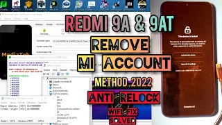 Xiaomi Redmi 9A & 9AT Mi Account Remove || WiFi FIX || free METHOD 2022 || MIUI 12 || with FlashTool