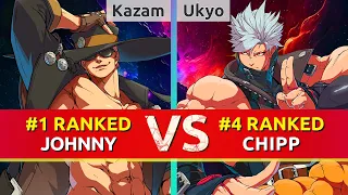 GGST ▰ Kazam (#1 Ranked Johnny) vs Ukyo (#4 Ranked Chipp). High Level Gameplay