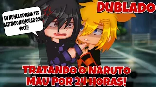 [DUBLADO] TRATANDO O NARUTO MAL POR 24 HORAS (Mini-filme gacha club) (Yaoi)🏳️‍🌈🧡🖤@princesa.gacha0