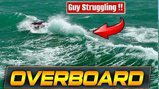 MAN GOES OVERBOARD AT HAULOVER INLET !! BOAT ZONE