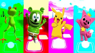 Crazy Frog 🆚 Gummy Bear 🆚 Pikachu 🆚 Pinkfong 🎶 Tiles hop EDM Rush?