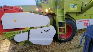 1 липня-жнива 2019 відкрито. Озимий ячмінь,гібрид Вутан.CLAAS Dominator 66.