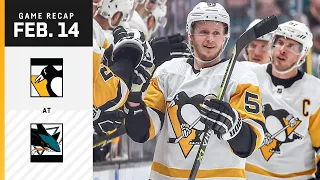 GAME RECAP: Penguins at Sharks (02.14.23) | Battle in the Bay