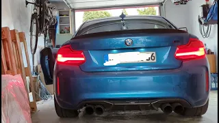 BMW M2 Akrapovic Exhaust Coldstart