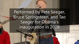 This Land is Your Land - Pete Seeger, Bruce Springsteen, and Tao Seeger (Lyric+Images)