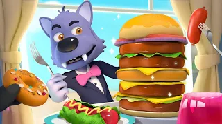 Wolf’s First Time at the Restaurant | Numbers Song | Nursery Rhymes | Kids Song | BabyBus