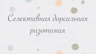 Селективная дорсальная ризотомия в реабилитации