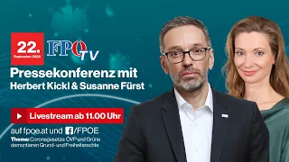 FPÖ-Pressekonferenz mit Herbert Kickl: „ÖVP und Grüne demontieren Grund- und Freiheitsrechte“